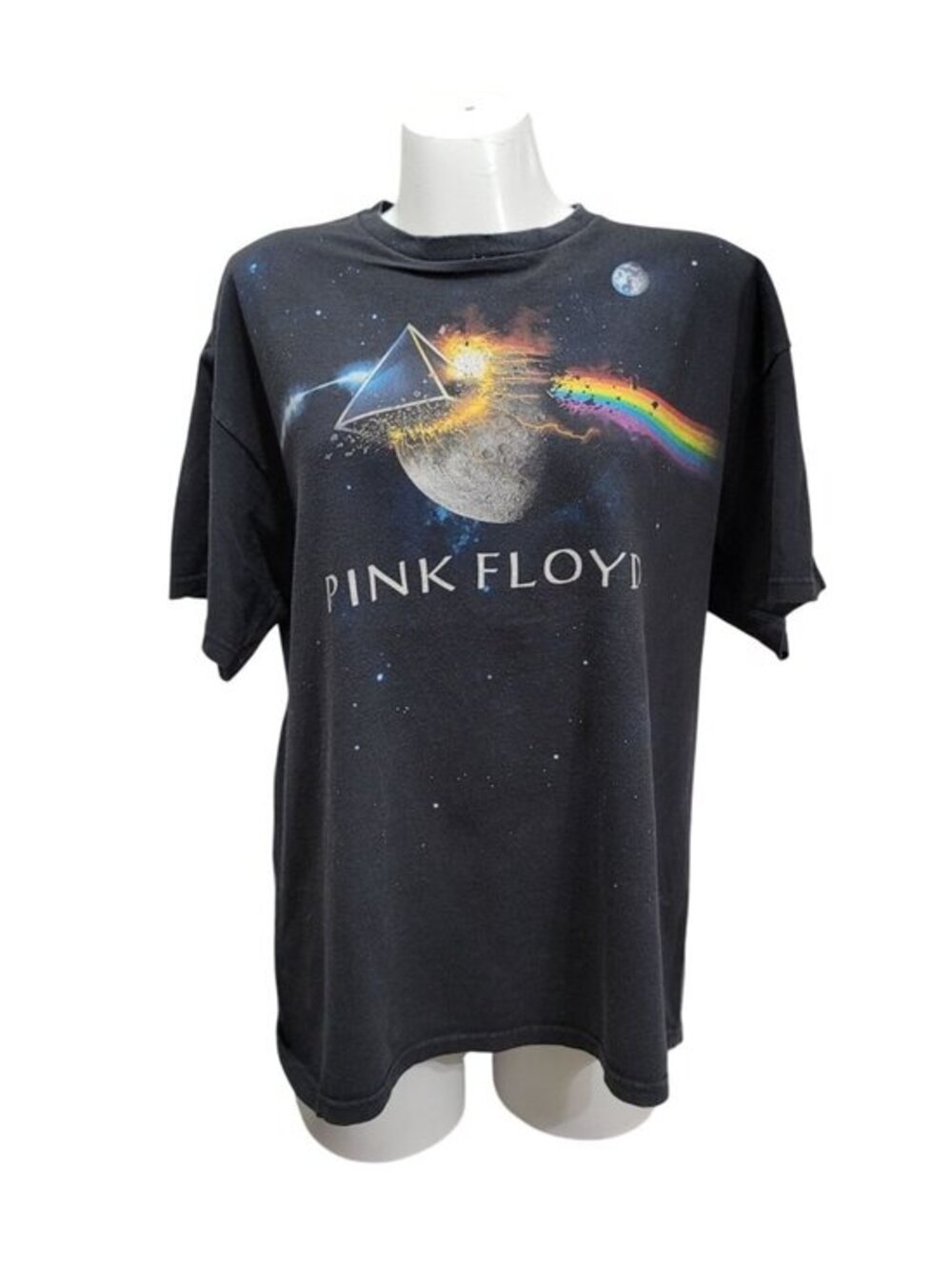 Pink Floyd Dark Side Of The Moon Graphic T-Shirt Black XL Cotton Blend